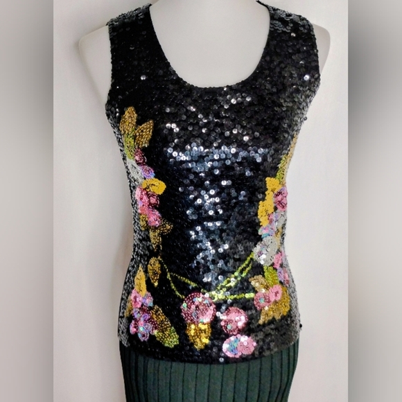 SEQUINED KNIT TOP - Picture 3 of 10